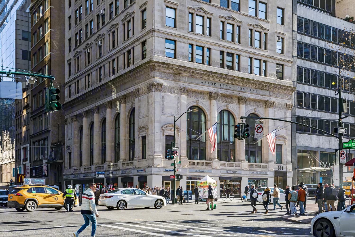 The Astor Trust Company Building on Fifth Avenue, the firm's Manhattan head office